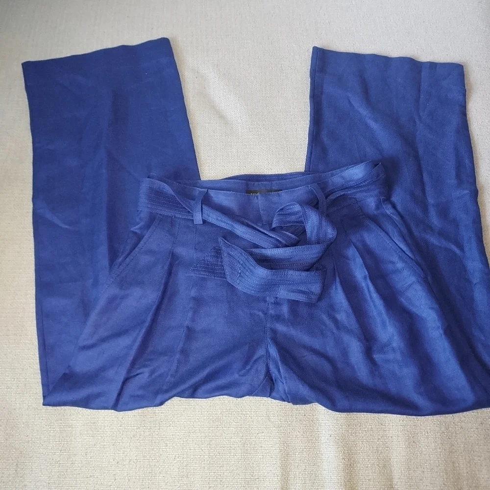 BANANA Republic Linen blend belted wide leg flowy pants